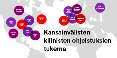 Suositellaan kliinisissä ohjeistuksissa ympäri maailman
