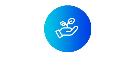 käsi ja kasvi -kuvake
