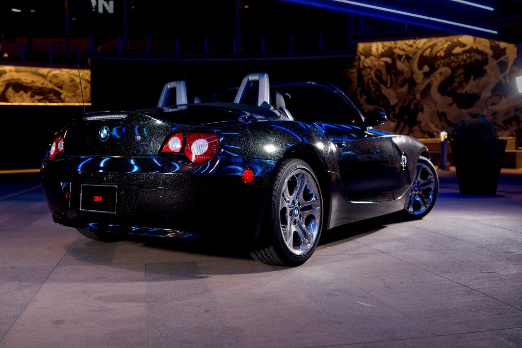 Car Wrapped with Gloss Galaxy Black Wrap