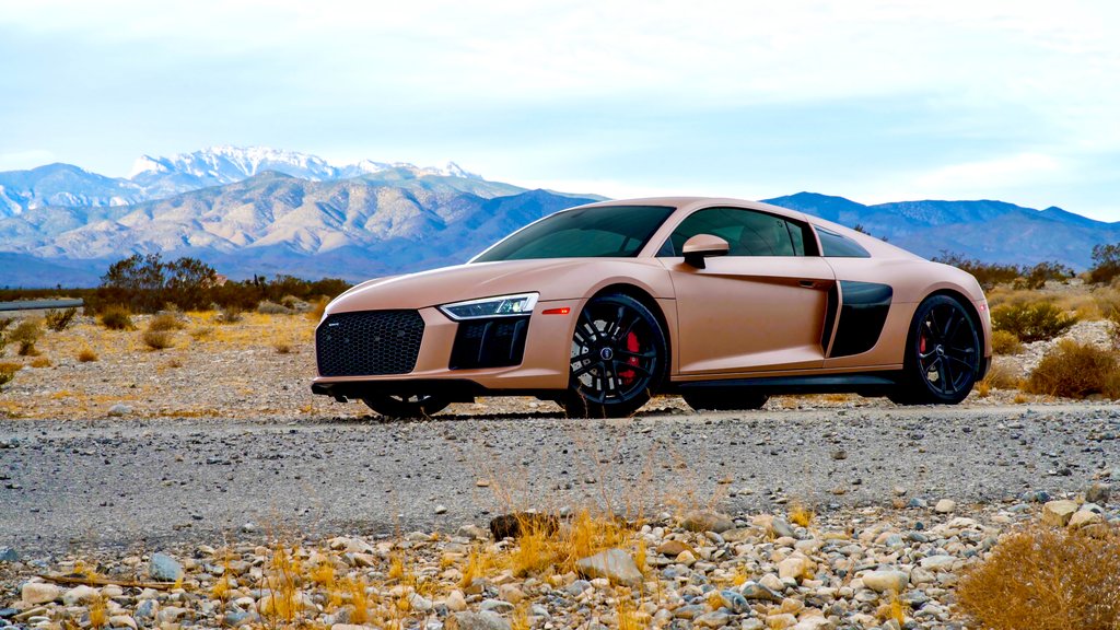 Car Wrapped with Satin Caramel Luster Wrap