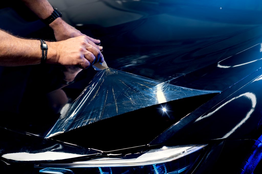 Car Wrapped with Gloss Black Wrap