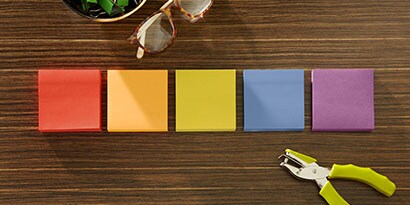 Kuluttajille tarkoitettuja Post-it-viestilappuja
