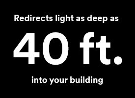 3M™ Daylight Redirecting Film ohjaa valoa jopa 10 metrin syvyyteen rakennukseen.