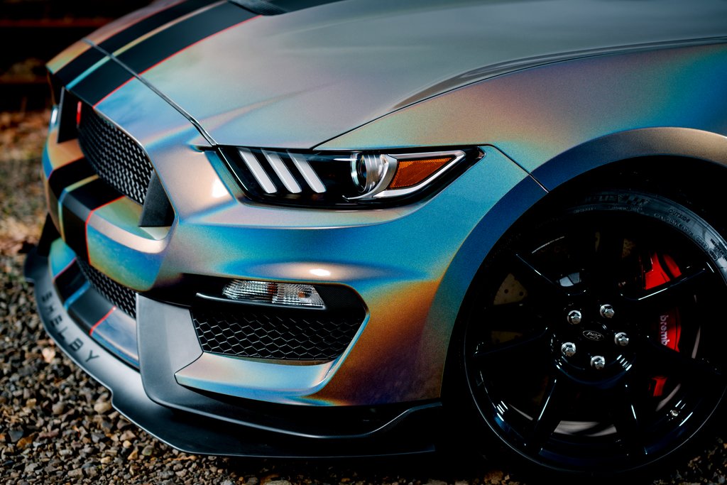 Car Wrapped with Gloss Flip Psychedelic Wrap
