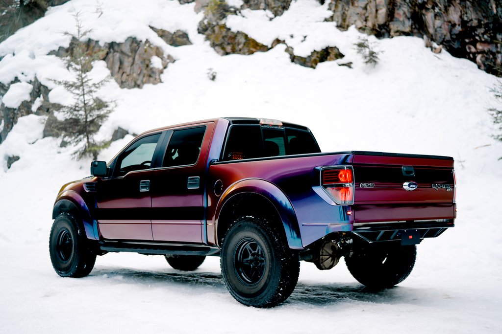 Car Wrapped with Gloss Flip Deep Space